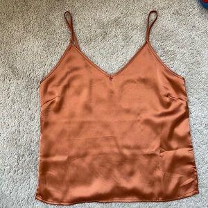 Rachel Zoe Satin Camisole - Rust